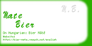 mate bier business card